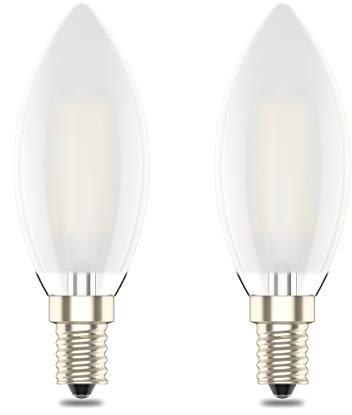 E14 Dimmable Led Candle Bulb,C35 SES Small Edison Screw,4w Equivalent 40w, Warm White 2700K,Pack of 2