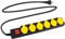 Stagecaptain OPSS-6 YE 6-Fach Outdoor-Steckdosenleiste - 230 V / 16 A - Fremdkörper- und spritzwassergeschützt nach Schutzklasse IP44 - Ideal für Garten und Heimwerker - Mit Schalter und Deckeln