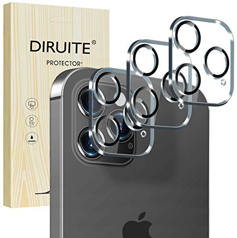 Diruite 3-Pack for Apple iphone 12 Pro Max Camera Lens Protector,HD Tempered Glass Ultra-Thin Flexible Glass