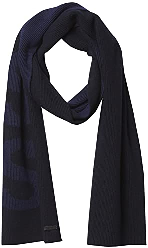 BOSS Damen Bold Vertical Logo Cotton Mix Scarf Schal, Space Navy, Einheitsgröße