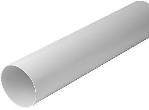 Plastic Round Ducting Ventilation Duct Pipe Rigid Tube (100mm / 0.5m)