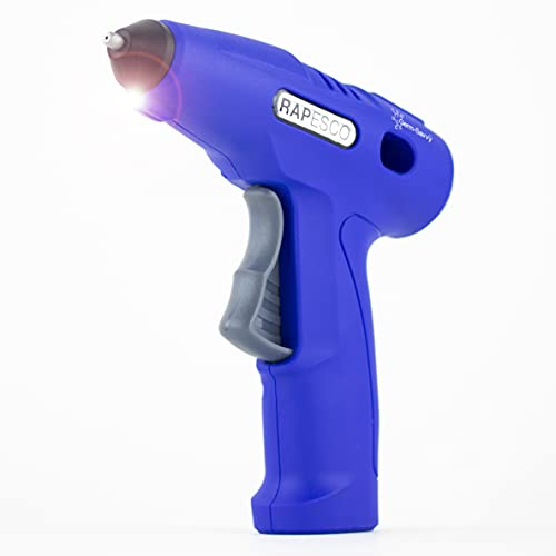 Rapesco 1635 Germ-Savvy Antibakteriell, Kabellose Heißklebepistole G4-7 USB mit 4V Lithium-Ionen-Akku, Blau