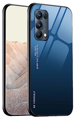 WEIOU Étui pour Oppo Find X3 Lite Coque, Cover de Téléphone en Verre Trempé 9H, Cadre Souple Silicone TPU Anti-Choc Bumper, Résistant Aux Chocs Housse Case - 7