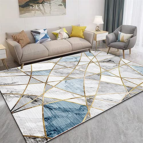 LIVEINU Skandinavien Moderne Teppich mit Anti-Rutsch Unterstützung Abwaschbarer Kurzflor Teppich Fußmatten für Wohnzimmer, Esszimmer, Schlafzimmer oder Kinderzimmer 160x250cm ST1921-22
