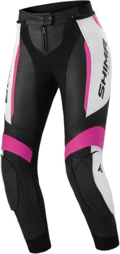 SHIMA Femme Pantalon de moto, Universal Fit, Cuir, Rose, 40