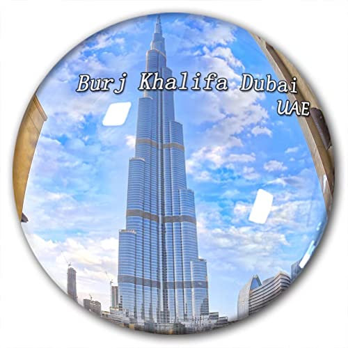 UAE Burj Khalifa Dubai Kühlschrankmagnet, Kühlschrank-Aufkleber, dekorativer Magnet, Reise-Souvenir, Kristallglas