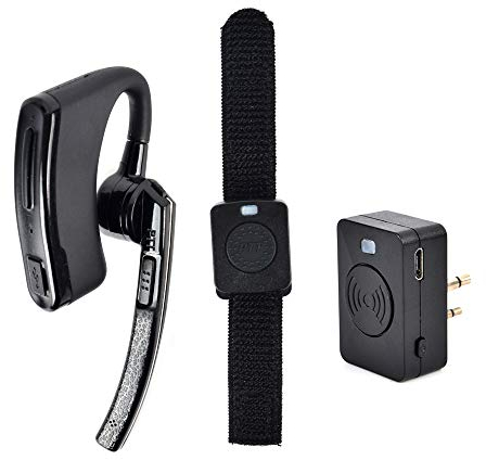 TWAYRDIO Radio Bluetooth Headset Walkie Talkie Auricolare con Dito PTT per 2 Pin Motorola CP040 CP200 DP1400 GP300 XT420 XT460 Hytera PD505 PD405 Midland G15 G18 Sicurezza Radio Bidirezionale