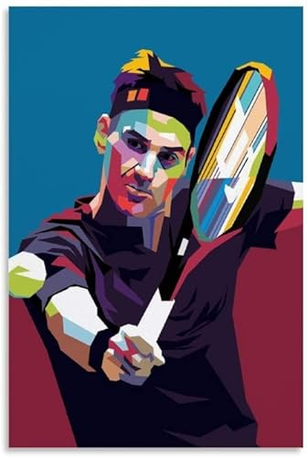 Puzzle 1000 Teile Erwachsene und Kinder Berühmter Sportstar-Tennisspieler Roger Federer Holz Puzzles Stress Freisetzung Spiel 1000 Piece 29.5x19.6inch(75x50cm) Kein Rahmen