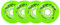Labeda Rollhockey-Rollen, Crossover X-Soft 74A, Grün, 80 mm, 4 Stück