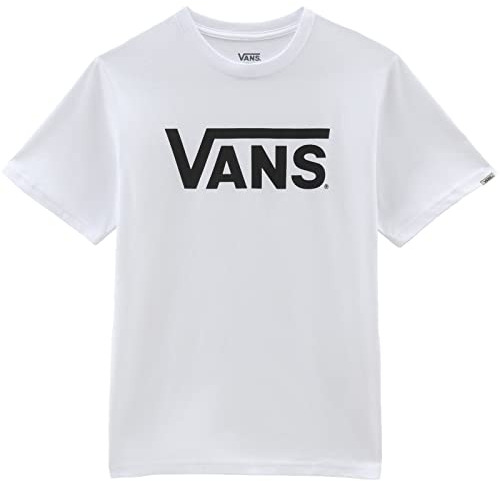 Vans Unisex-Kinder Classic T-Shirt, White-Black, L