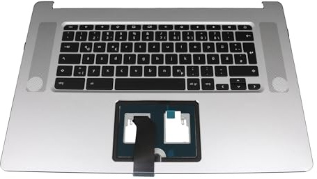 Acer Chromebook 15 (CB515-1HT) original Tastatur inkl. Topcase DE (deutsch) schwarz/Silber mit Backlight