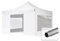 TOOLPORT Faltzelt Faltpavillon Pavillon 4x4m - mit 4 Seitenteilen (Panoramafenster) Premium Dach Partyzelt weiß