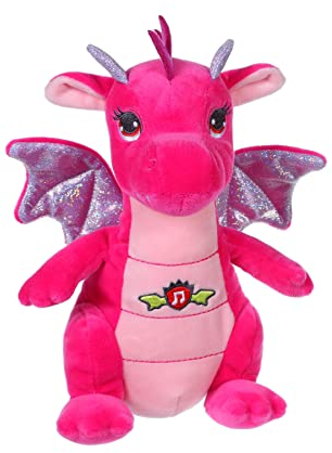 GIPSY Toys - Dragon sonore 20 cm Rose - Peluche pour Enfant - 071614