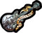 Aufkleber Rock 'n' Roll Gitarre Sticker Musik Rockabilly ca. 16x8 cm