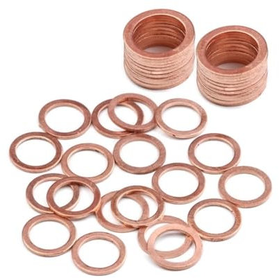 4X GUARNIZIONI RONDELLE IN RAME olio acqua isolare tappo scarico olio viti coppa (6x10x1mm)