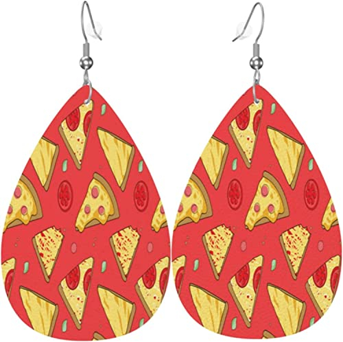 Ohrringe, Pizza Pizza Ohrring Damen Leichte Damen Ohrringe Gedruckte Leder Ohrringe Für Ornament Geschenke Mädchen