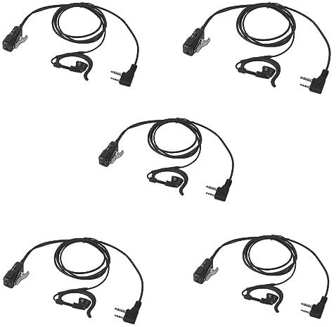 Pdflie VOX PTT Ear-Clip Wrap Around Walkie Talkie Headset für Midland t71 t71vp3 AVPH3 AVPH4 AVPH5 AVPH7 AVPH8 LXT 600 GXT 1000 GXT1000VP4 LXT500VP3 GXT1050VP4 XT10000 XB GMRS Radio (5er-Pack)