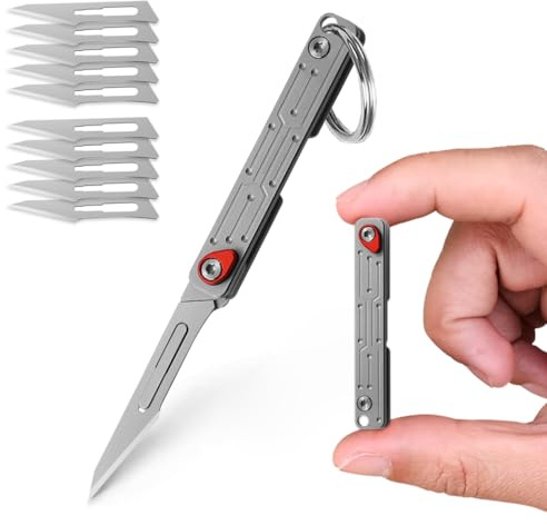 Joycube Folding Scalpel Knife with 10pcs Surgical Blades #11 Replaceable