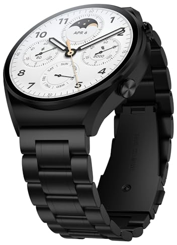 Suuira Armband Kompatibel Mit Xiaomi Watch S2 / S1 Active / S1 Pro, Elegantes Und Klassisches Metallarmband Für Xiaomi Mi Watch Color Sport (Schwarz)