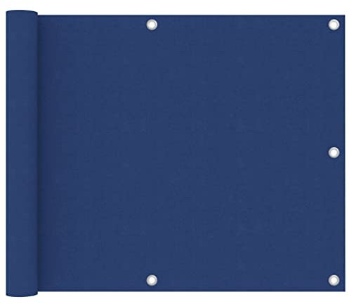 vidaXL Balkon Sichtschutz Bespannung Terrasse Windschutz Sonnenschutz Balkonbespannung Balkonverkleidung Blau 75x400cm Oxford-Gewebe