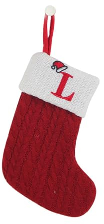 ARtray Ereignishorizont Weihnachtsstrümpfe, personalisierte Weihnachtsstrümpfe mit 26 Buchstaben Bestickt, niedliche Weihnachtsstrümpfe, perfekte Weihnachtsdekoration für Ihren Kamin (L, One Size)