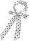 Damen Satin Gürtel 5cm x 195cm Band Imitated Silk Lange Schal Kleid Bund Hut Zubehör (White Polka Dot)