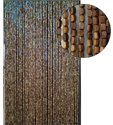 tow000ack Bambusvorhang Türvorhang Natur Bambus Perlenvorhang Fadenvorhang Raumteiler Deko Vorhänge,Hängender Teilervorhang für Wohnzimmer Schlafzimmer,Breite x Höhe (150cm x 110cm(185 Stränge))