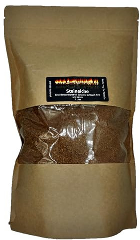 Farine de fumage pour barbecue, 1 l, comme hêtre, hickory, whisky, sherry ou vin rouge (chêne pierre)