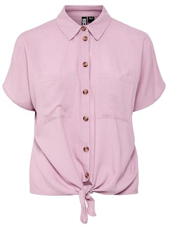 Pieces Damen Pcpia Ss Tie Shirt Noos Pcpia Ss Tie Shirt Noos (1er Pack)