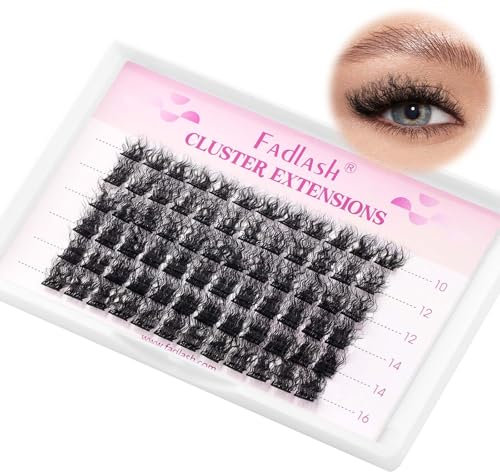 Faux Cils Individuels Naturel 0.07mm D Cornée 10-16mm Extension Cluster Volume Soie Cils DIY Faux Cils De Cils Facile À Appliquer À La Maison(D08)