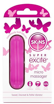 SKINS Super Excite Vibrator Bullet - SKINS Vibrador - Juguetes Eróticos para Parejas y Adultos