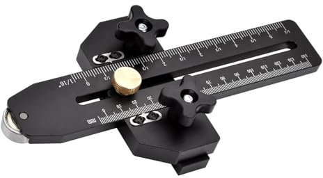 Fockety Dünne Rip-Jig-Tischkreissägen-Jig-Führung, Tischkreissägen-Vorrichtung für Dünne Risse Anleitung Zum Schnellen, Dünnen Aufreißen mit Rollenbegrenzer Holzbearbeitungswerkzeug für