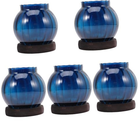 Ciieeo 5St Leuchter Kerzenhalter kerzenständer taufkerze Candle Guy Candle lamp kerzenlampe Kürbis Teelichthalter Kaminständer Butterlampenfassung Teelichthalter aus Glas hölzern