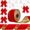 PXDUCN Velvet Christmas Ribbon, 9.1m Soft Wired 63mm Red Classic Christmas Tree Ribbon for Gift Wrapping, Wreath, Top Bows, Crafts