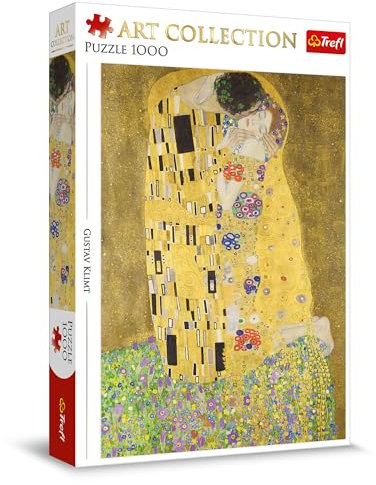 Trefl 93708 Gustav Klimt, Der Kuss-Puzzle 1000 Elemente-Puzzlespiel Kunstsammlung, Kunstpuzzle, für Erwachsene und Kinder ab 12 Jahren, Mehrfarbig