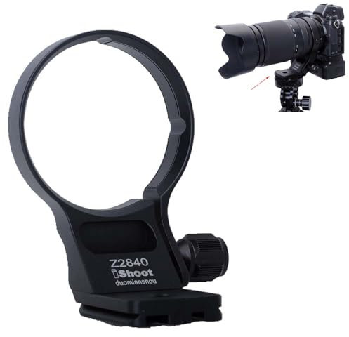 iShoot Stativ-Halterungsring, kompatibel mit Nikon Nikkor Z 70–180 mm F2.8 & Z 28–400 mm F4–8 VR, unterstützt vertikale Aufnahmen, Schnellwechselplattenhalterung für Arca-Swiss Fit