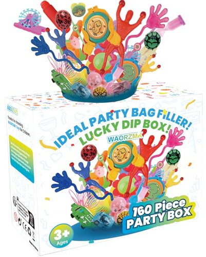 Pack of 160 Box Surprise Prizes Party Kids Mysterious Gifts Christmas Toys Unisex Teaching Toys Fillers Fillers Sachets Ideas Games Birthday