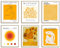 AMIEE ROSE Van Gogh Wandkunstdrucke, orangefarbene Wandkunst, Blumenmarkt-Wandkunst, Matisse-Poster für Zimmer, ästhetisch, ungerahmt, 20,3 x 25,4 cm, 6 Stück