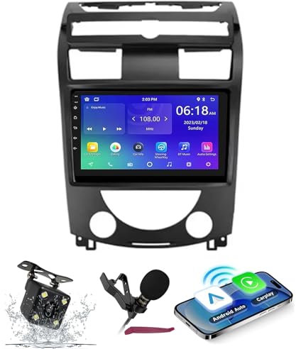 HXSQcar Android 14 Car Radio Navi for S-sangYong Rexton Y250 II 2 2006-2012 9 Screen Radio with Wireless Carplay Android Car GPS Navigation support Bluetooth 5.0 HIFI FM WiFi SWC MIC Camera (M700S)