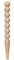 goji home decor Pied de table en bois de hêtre brut pour bricolage 90 cm