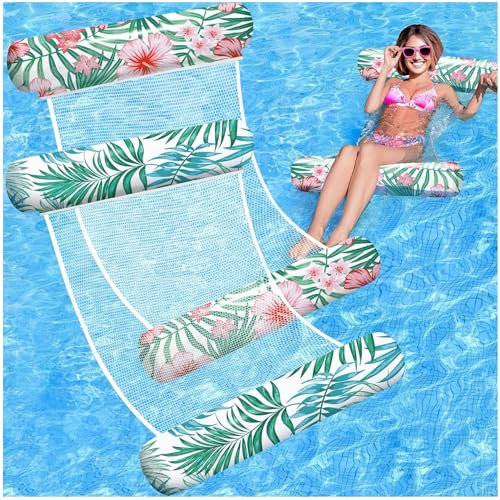 X2 Matelas Gonflable Piscine.Hamacs Flottants pour Piscine, Taille Adulte. Flotteurs Polyvalents 4 en 1 pour Natation, Matelas et Chaises Flottantes, Idéaux pour Amusement et Détente.