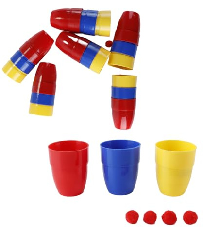 Ausi 6 set Cups and Balls Magic Trick Set,Professional Performance Trick Prop, for Magicians, Portable and Easy to Use