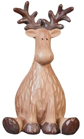 Générique Rentierstatuen | Dekorative Rentierstatue, Weihnachten, niedliches Modell aus Hirschharz, für, Schlafzimmer, Tisch, Schrank, Bibliothek, Café, TV-Vitrine