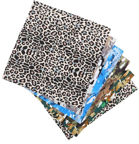 HAPINARY 6stücke Teiliges Patchwork Baumwollstoff mit Camouflage-Print Vorgeschnittene Stoffquadrate zum Selbernähen Scrapbooking und Quilten