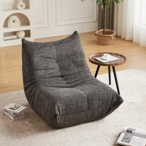 YHL Voyura Sessel mit Schlaffunktion, Sitzsack Sessel für Erwachsene, Bodenstuhl mit Rückenlehne, Lesesessel Bequem XXL, Bean Bag Chair, Lazy Sofa