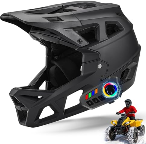 Casco de Bicicleta de montaña MTB Downhill Según Norma de Seguridad EN1078, Aberturas de ventilación para Flujo de Aire y refrigeración, Carcasa Exterior de PC Adulto Negro