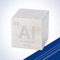 Würfel aus Aluminium, 3,8 cm, graviertes Periodensystem.