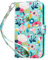 ULAK for iPhone 12/12 Pro Case Wallet, Flip Case with Card Holder PU Leather + TPU Bumper Stand Cover Kickstand Full Protective Phone Case for iPhone 12/iPhone 12 Pro 6.1 inch, Flower