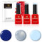 BLUESKY Gel Polish, Gel Nagellack Set, Bestselling Blues. Navy Seals A024, Creekside 80596, Prince Charming Ch05. 3 X 5ml.Blau