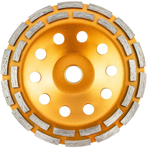 Meule diamantée 180 mm Disque abrasif diamanté Segment Meuleuse à béton Ponceuse à pot Béton Colle carrelage Maçonnerie Pierre naturelle Chape